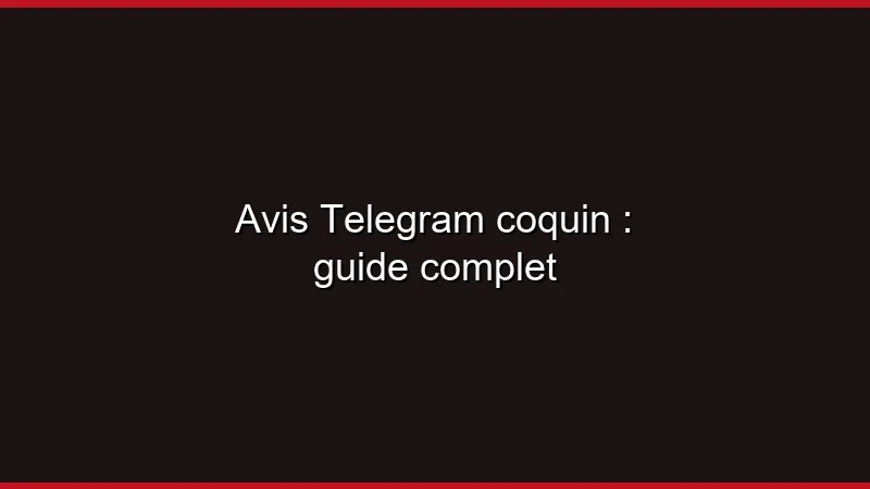 Avis Telegram coquin : guide complet